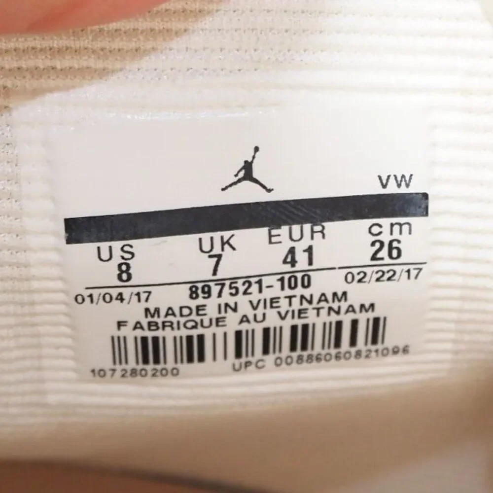 Air Jordan 2 Retro Deconstructed 'Sail' 897521-100 Men's‎ 8 Lifestyle Sneakers